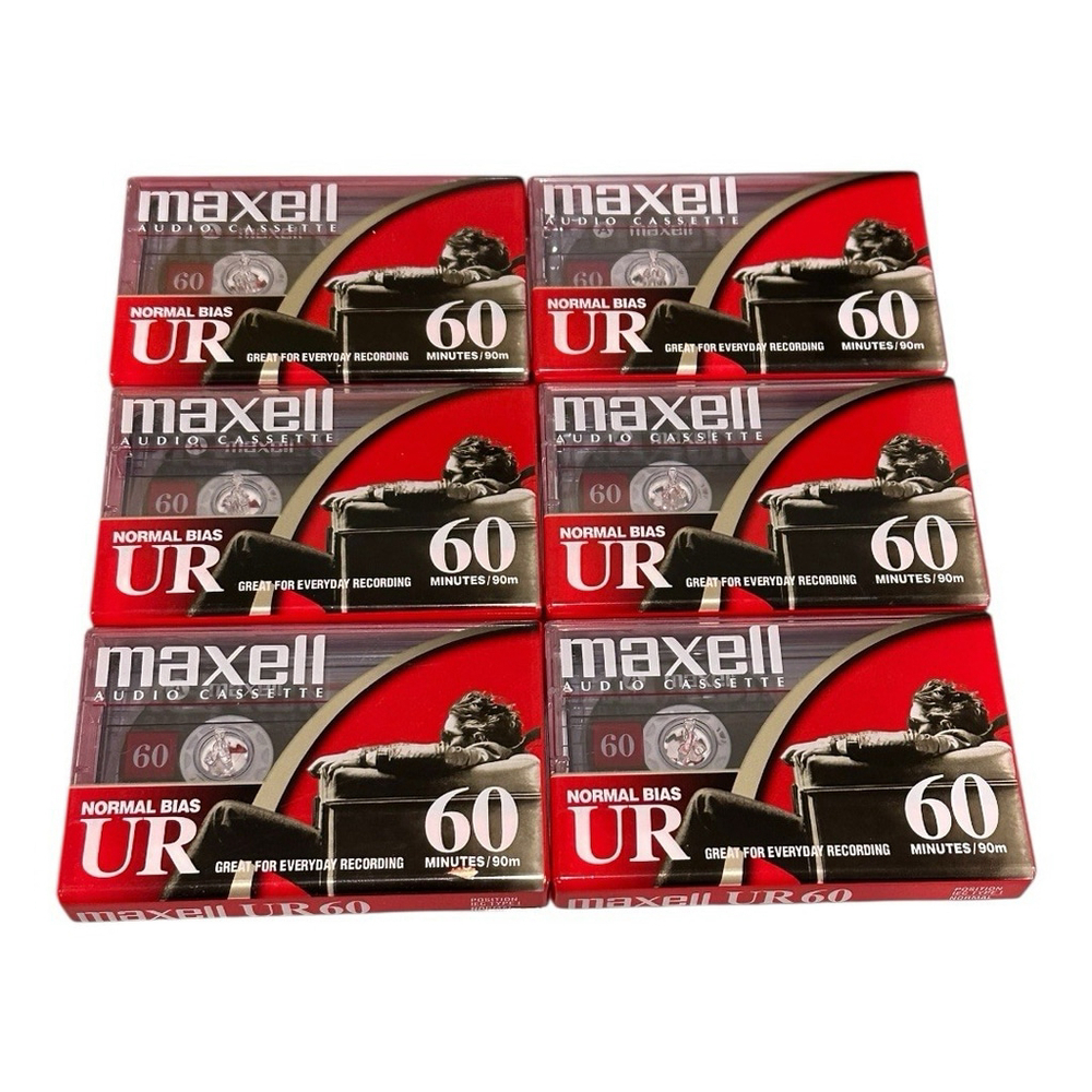 Maxell UR 60 Cassette Tapes Lot Of 6